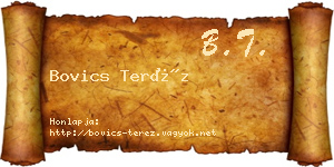Bovics Teréz névjegykártya